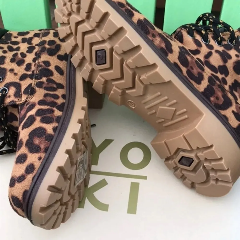 NIB Yoki Leopard Smooth Combat Boots - Image 4