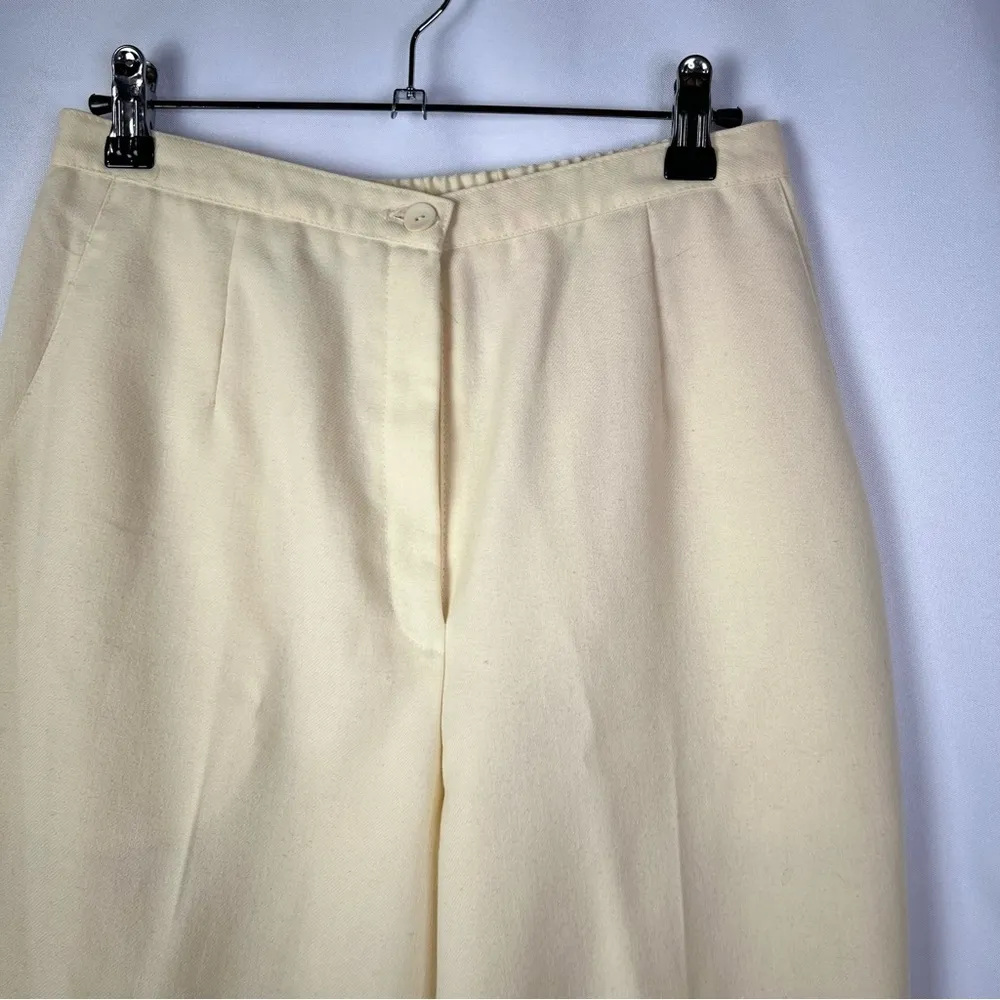 Vintage Koret Pale Yellow Straight Leg High Rise Trouser Pants 8 - Image 3