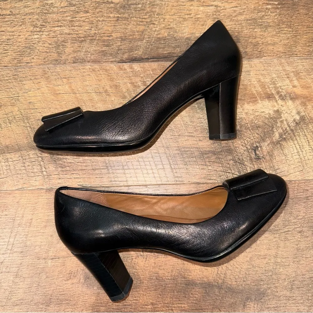 Clarks Leather Bow Heels - Image 8