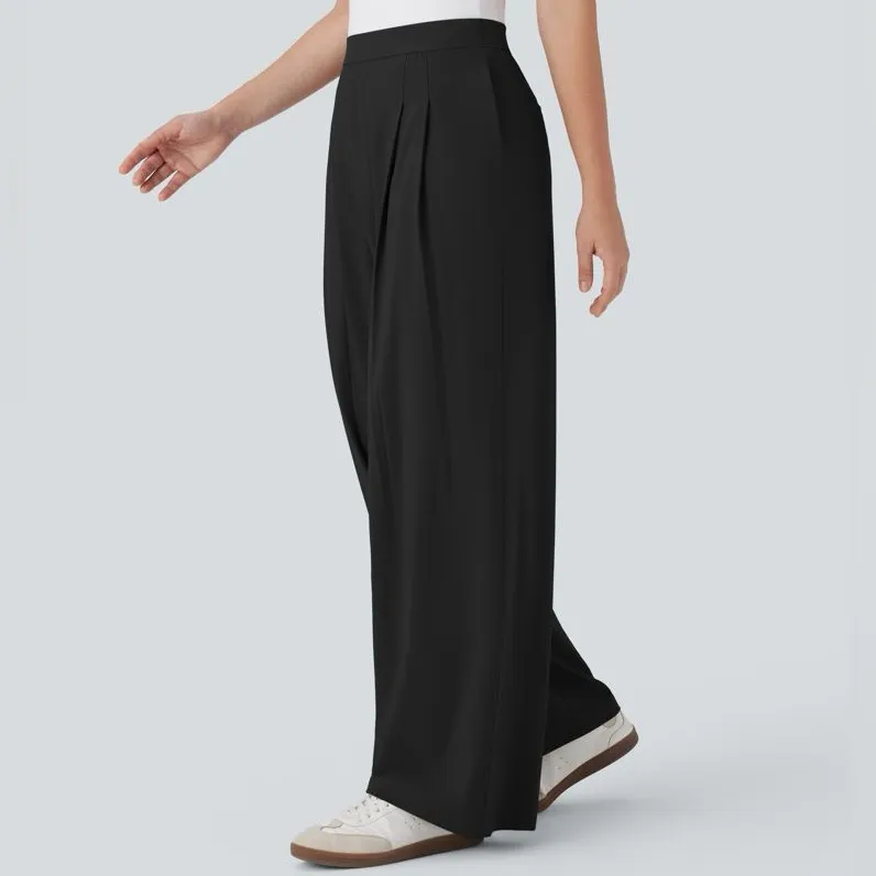 HALARA Breezeful High Waisted Wide Leg Quick Dry Work Pants Pockets Black Size S - Image 2