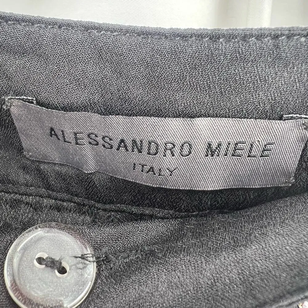 Alessandro Miele Black Silver Studded Shorts Large - Image 5