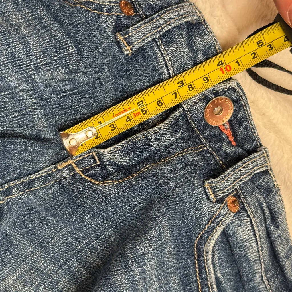 Y2K Aeropostale Vintage Low-Rise Denim Shorts Size 00 - Image 14