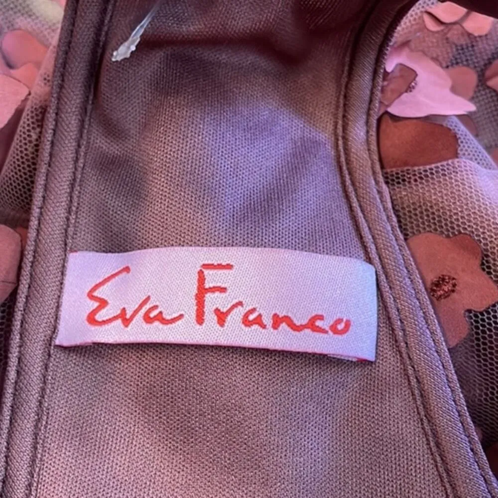 Anthropologie Eva Franco 3D Floral Halter Top Burgundy Cherry color size small - Image 11