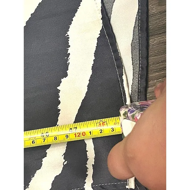 H&M Zebra Print Maxi Dress M Tank Sleeveless Black White Smoot Satin Exotic Bold - Image 5