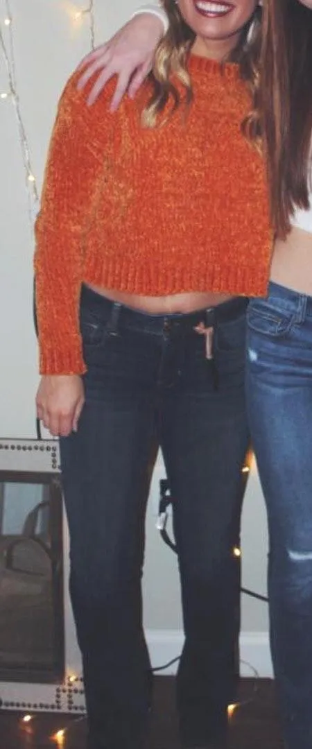 Forever 21 Orange Cropped Sweater - Image 2