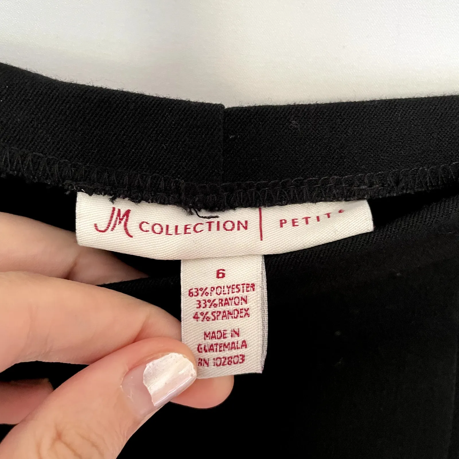 JM Collection Petite black pants women's size 6 trousers side zip business - Image 3