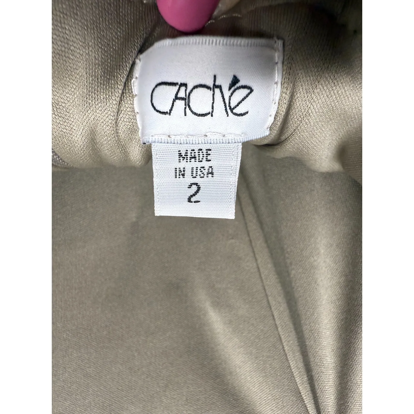 Cache Metallic Bronze Bodycon Strapless Ruched Party‎ Club Cocktail Dress Sz 2 - Image 3