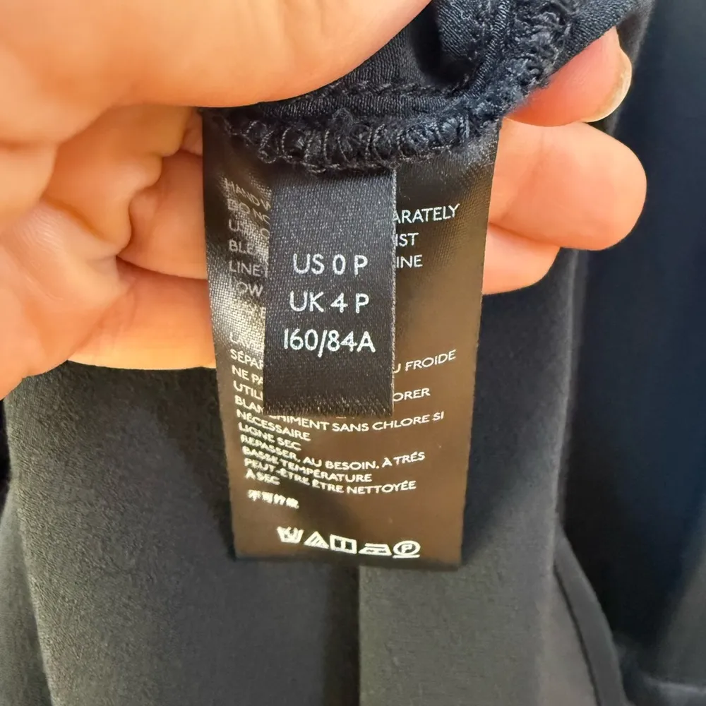 ANTHROPOLOGIE Faiza Utility Shirt Dress Navy Petite 0P Blue - Image 10