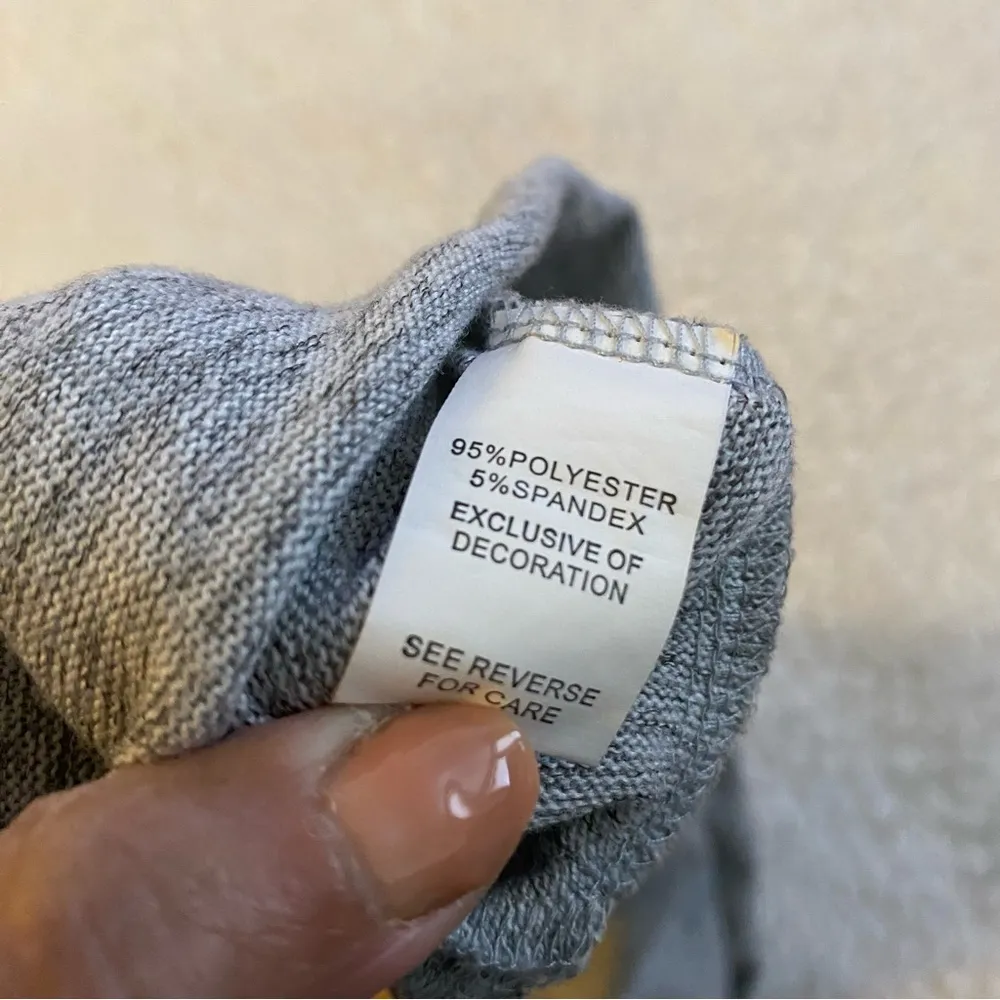 Moral Fiber crop Top with hoodie Gray XL Lace up Front Low Front Long Back. - Image 5