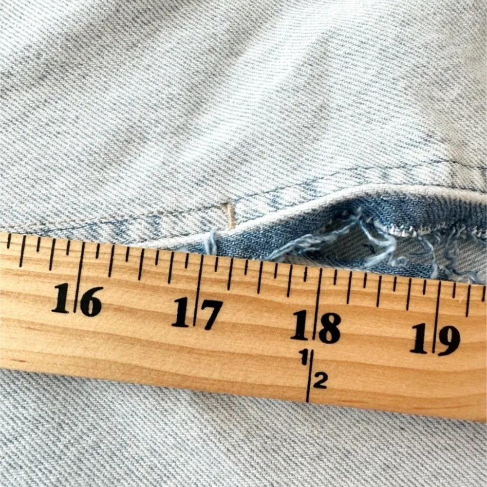 ZARA Skirt Womens Large Denim Midi Light Wash Slit🩵 - Image 12