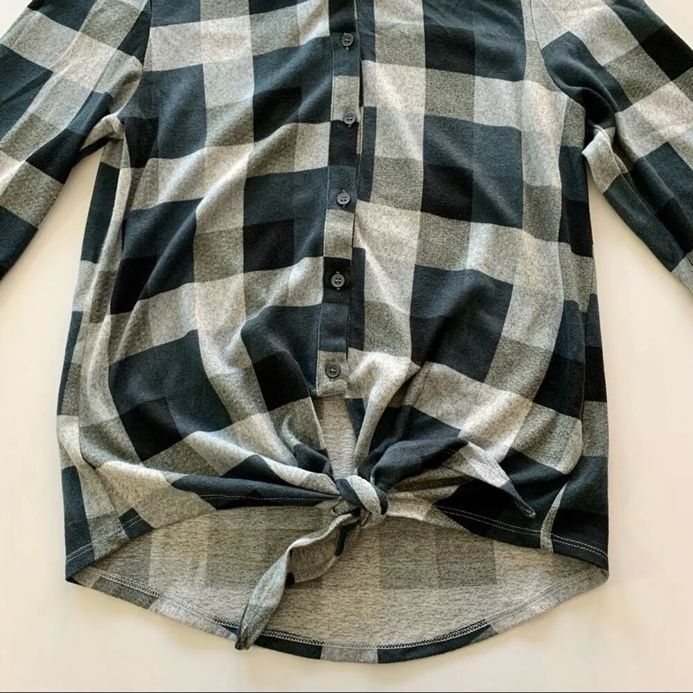 Via Penny Lane Reworked Apparel | Pink Floyd Plaid Button Up Shirt Small Green - Image 6