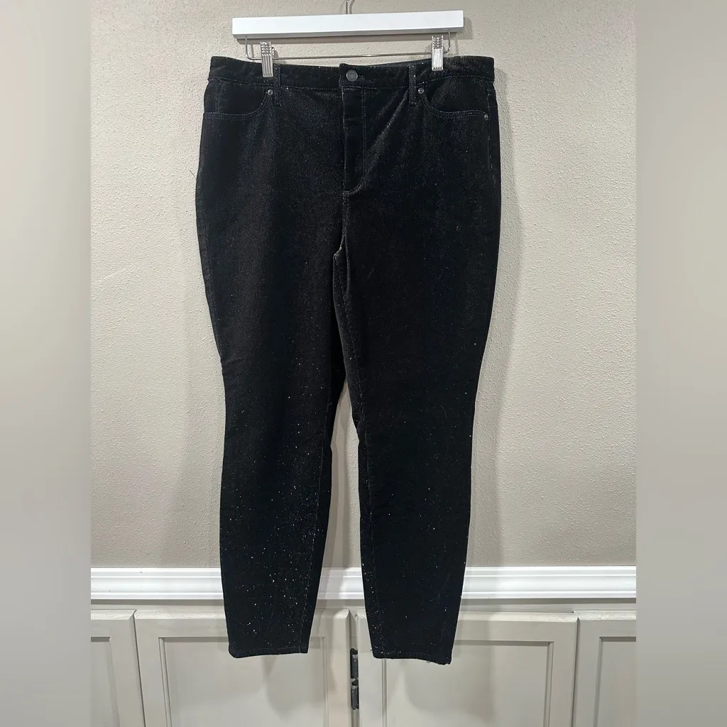 Talbots Black Corduroy Straight Leg Glitter Pant - Image 3
