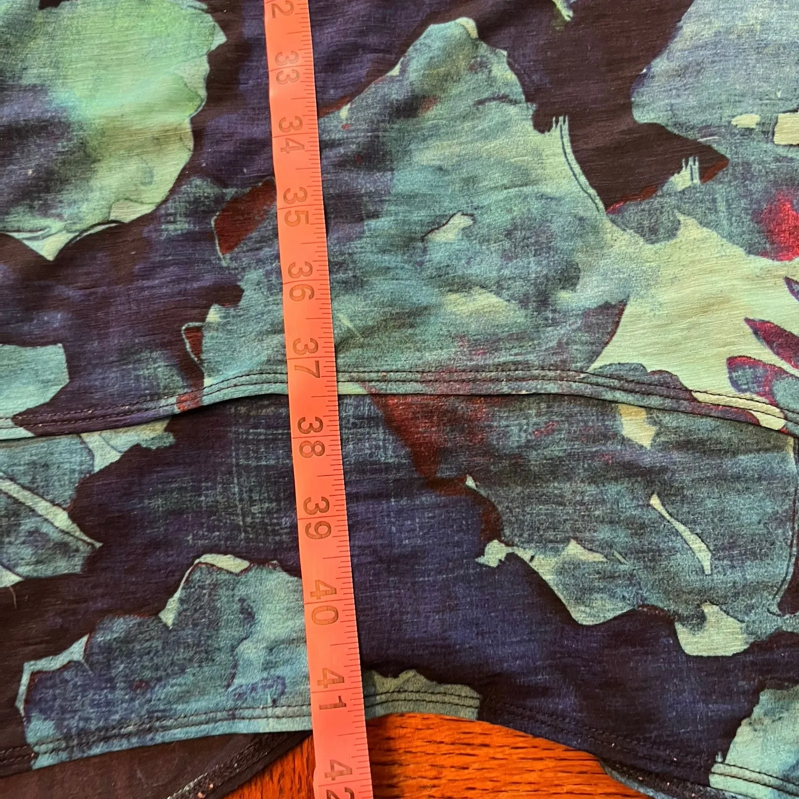 Simply Vera Wang Blue Floral Dress Size L - Image 10