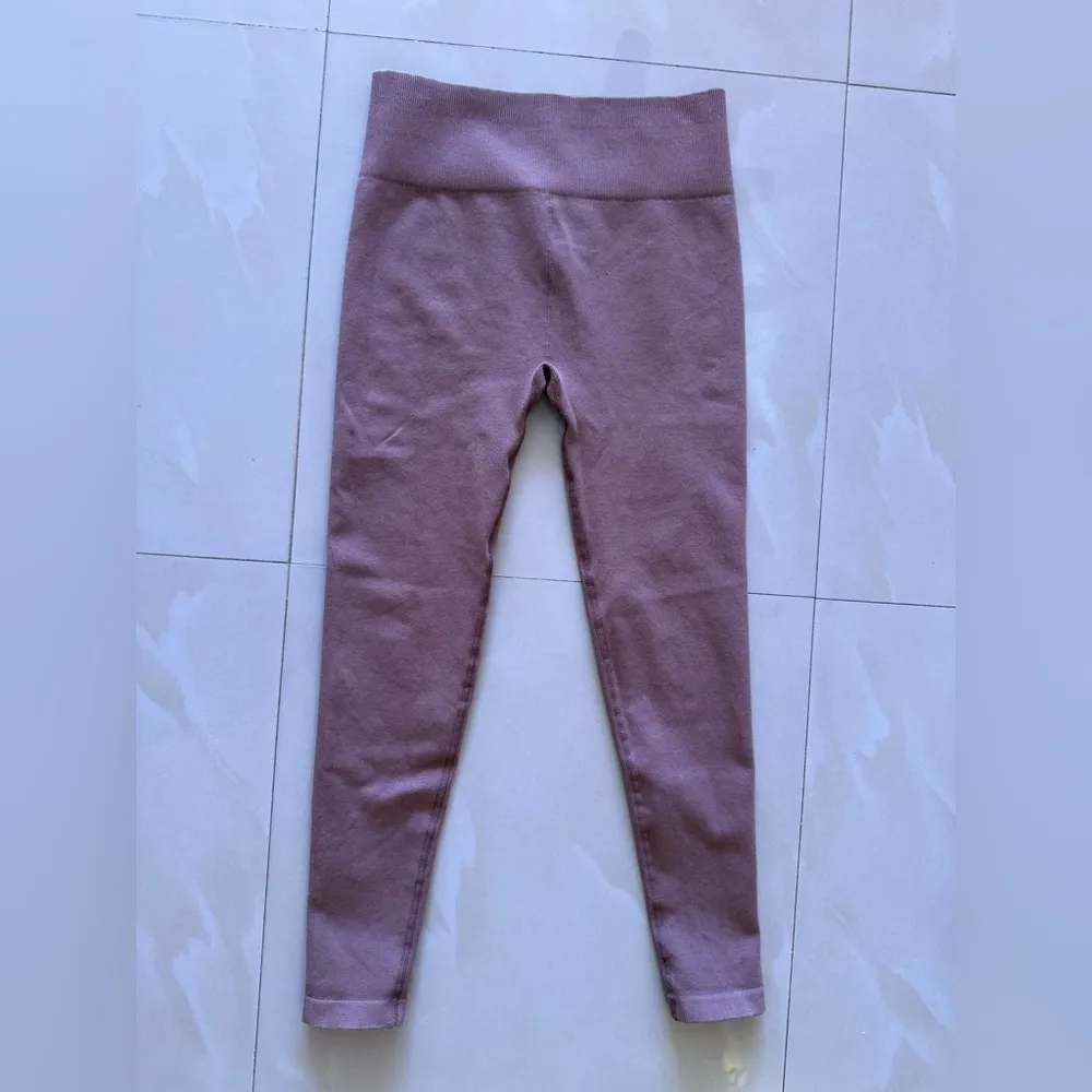 Everlane Leggings Womens M/L Lilac Purple Seamless Ribbed Lounge yoga gym - Image 6