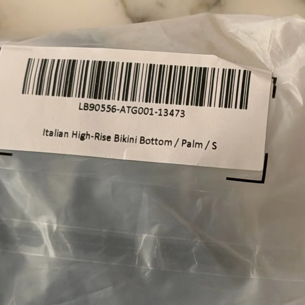 NWT Quince Italian High Rise Palm Green Bikini Bottom Swimwear Sz S 🌴 - Image 7