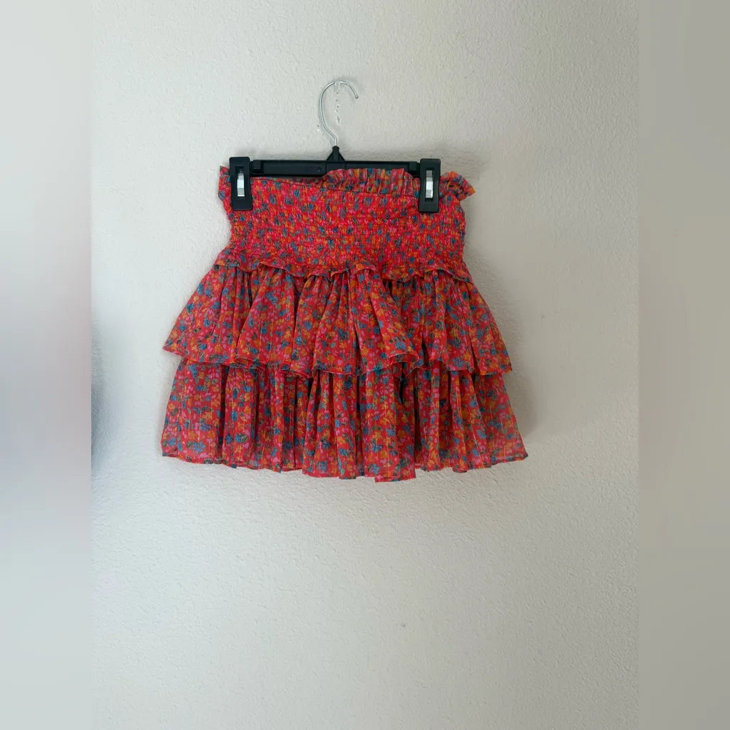 Reset by Jane Silky Amore Floral Skirt, Size Small Blue - Image 3