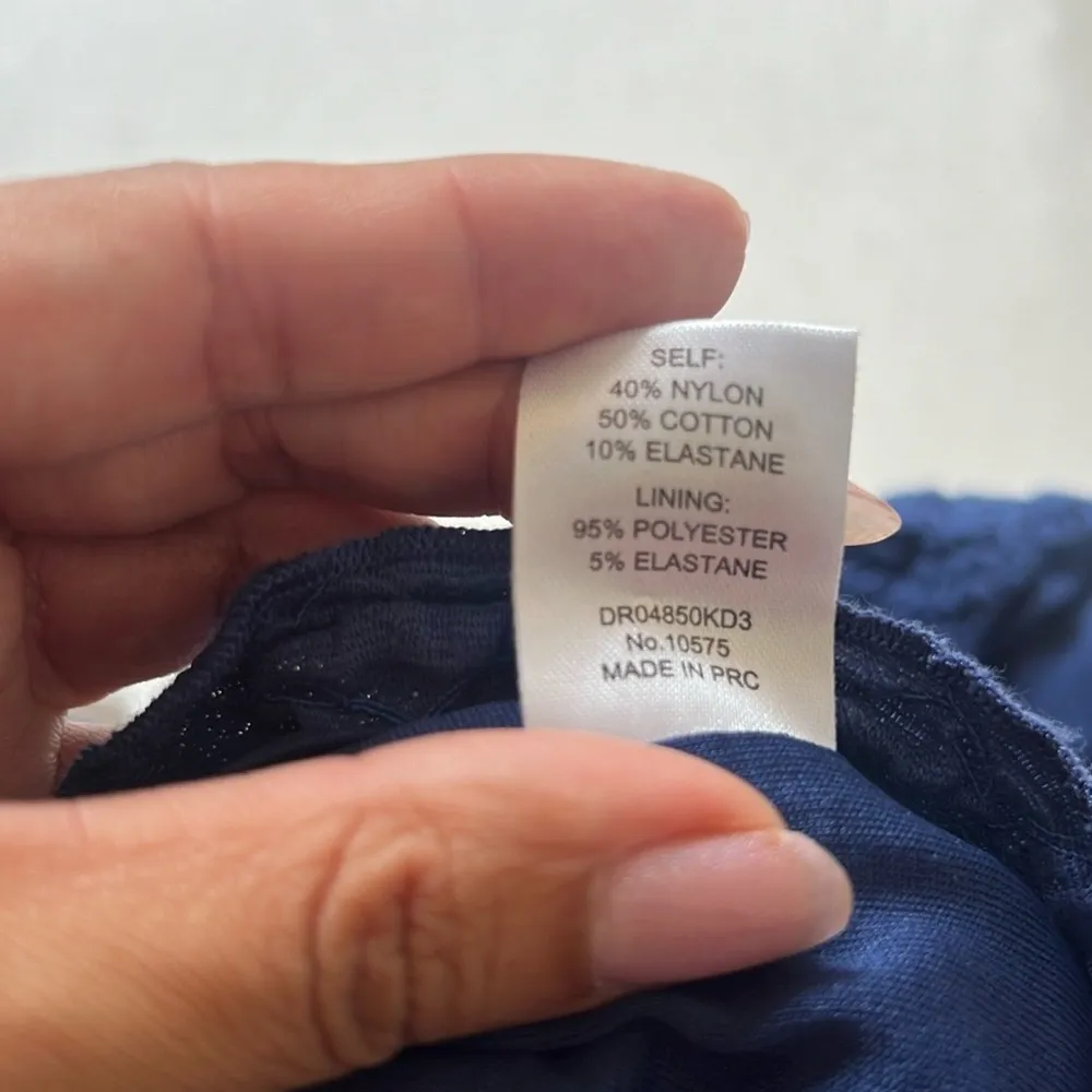 MESHKI Yuki Textured Halter Mini Dress - Midnight Navy - Image 10