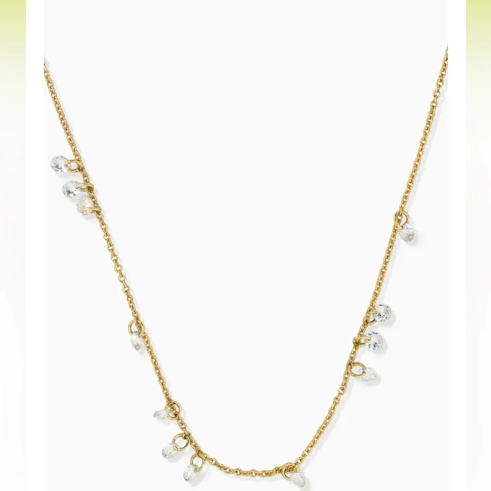 Gold Dripping in Diamonds Delicate Necklace -  - New in Box! - Image 2