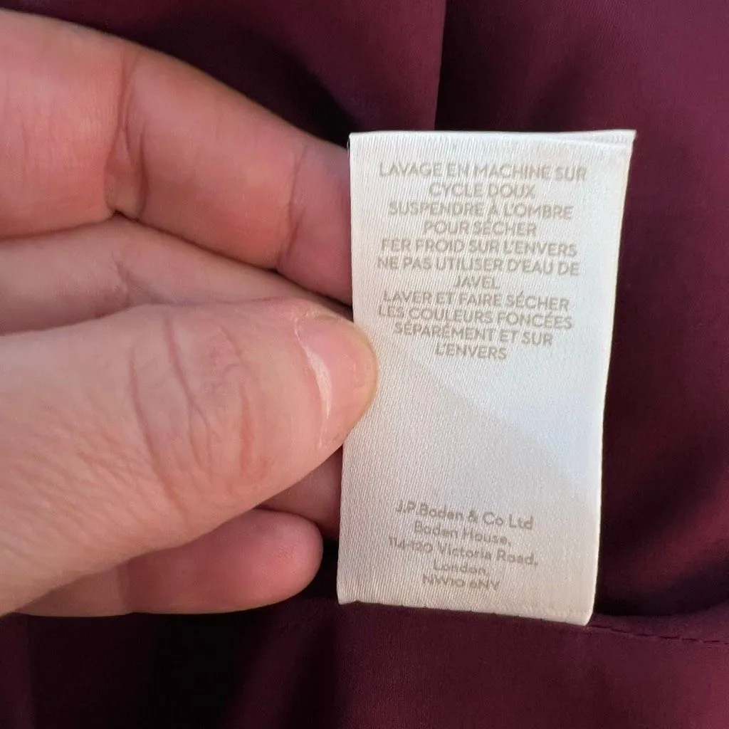 Boden Addie burgundy 3/4 sleeve business professional dress size 4 - Image 12