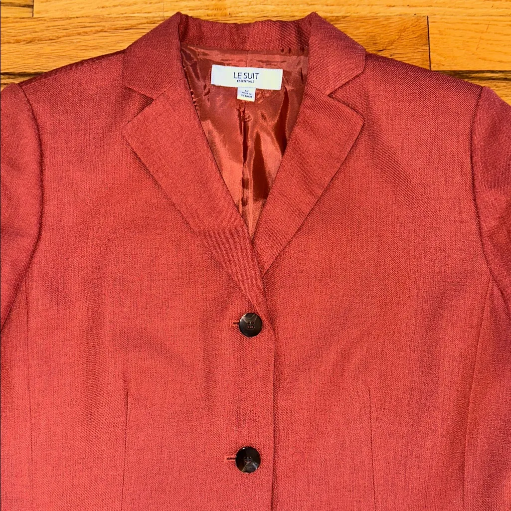 Le Suit Women's Burnt Orange Blazer Sz 12 - Image 4