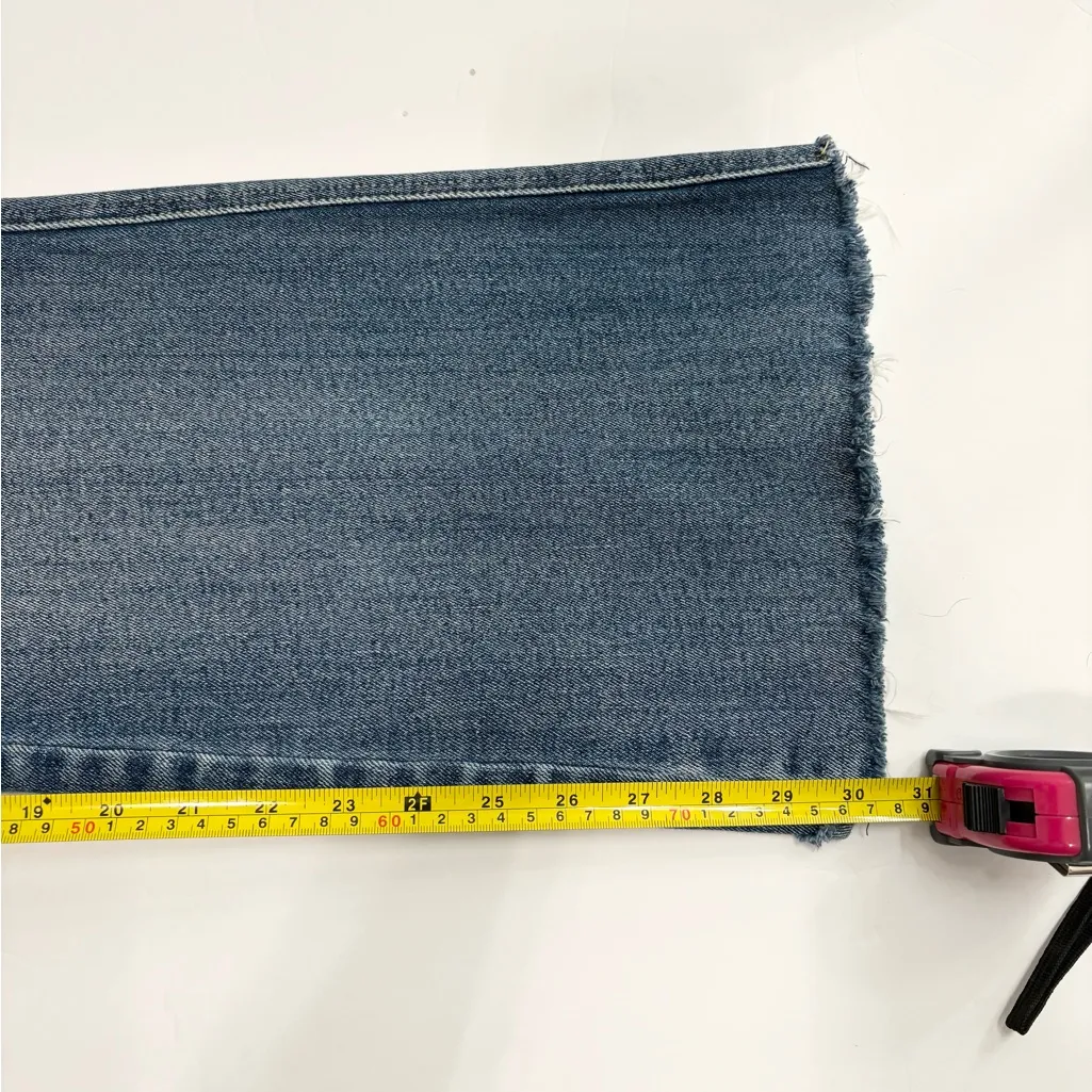 KanCan High Rise Wide Leg Denim Flare Jeans Frayed Hem Stretch Size 13/30x30 Blue - Image 10