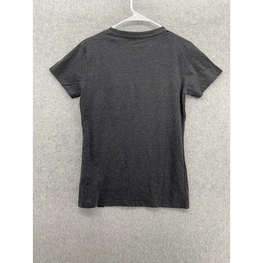 671 Guam Women's Tshirt Solid Gray Short Sleeve Cotton Graphic Print Size Medium - Image 2