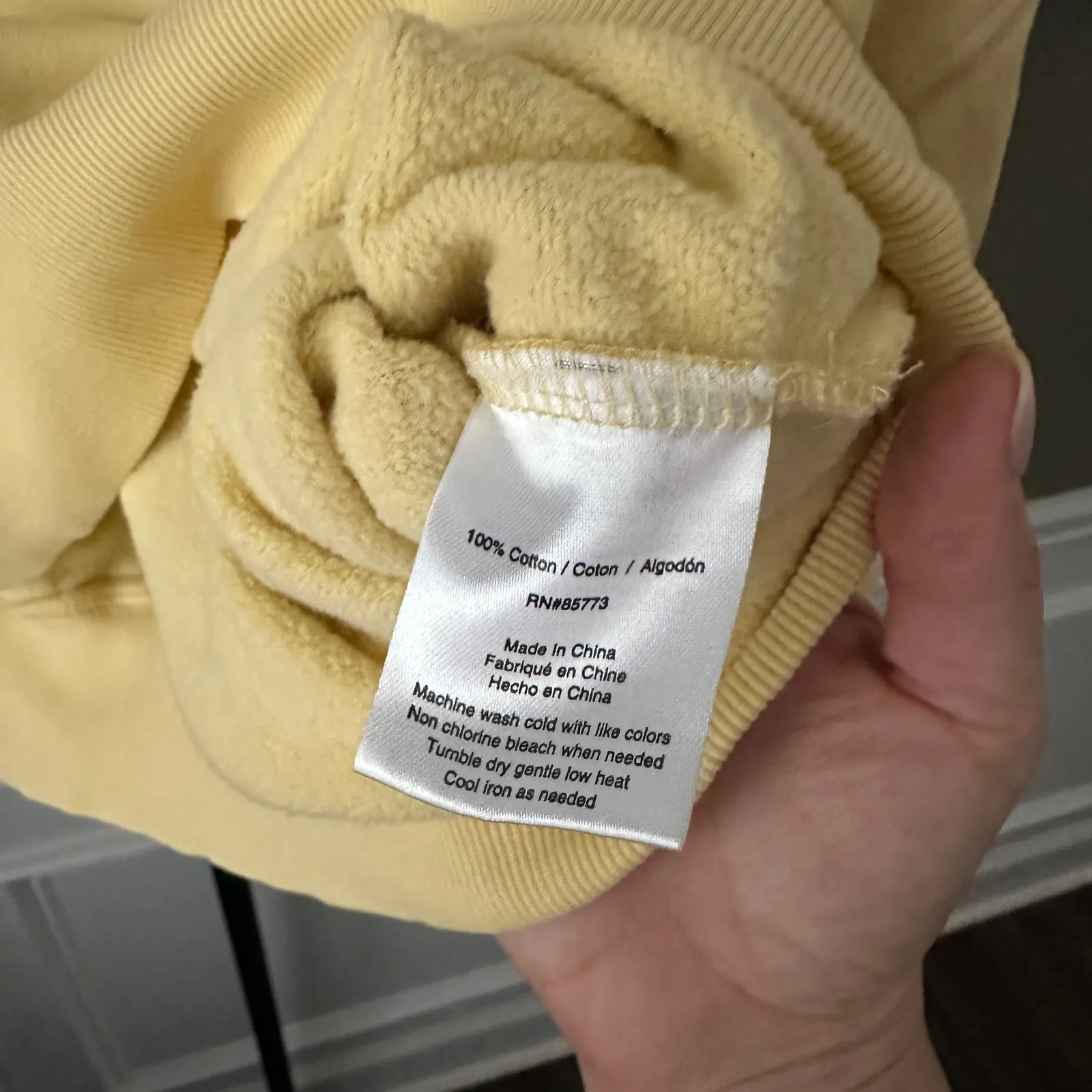 O'Neill Moment Crop Yellow Pullover Sweatshirt Medium - Image 5