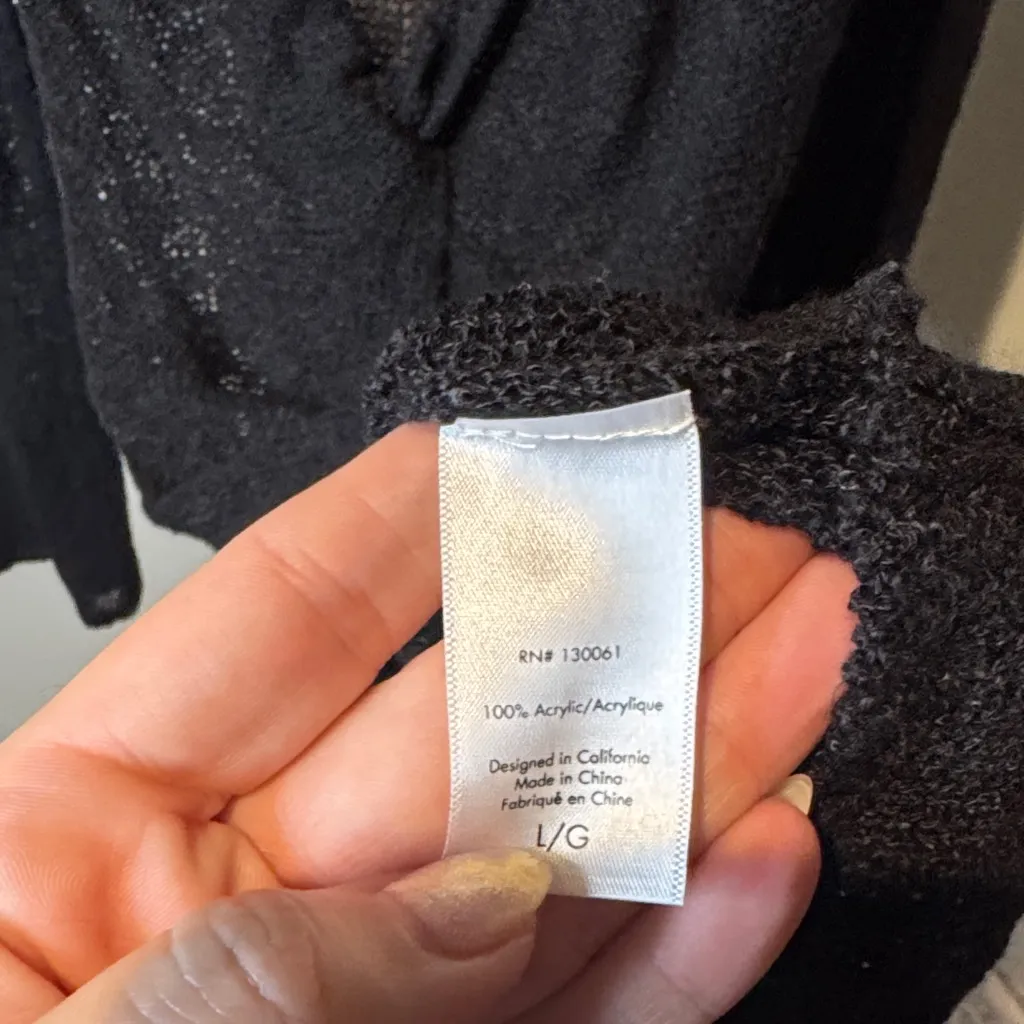 NWT L*Space Elegant Black Long Sleeve beach cover up/ Dress sz L - Image 7