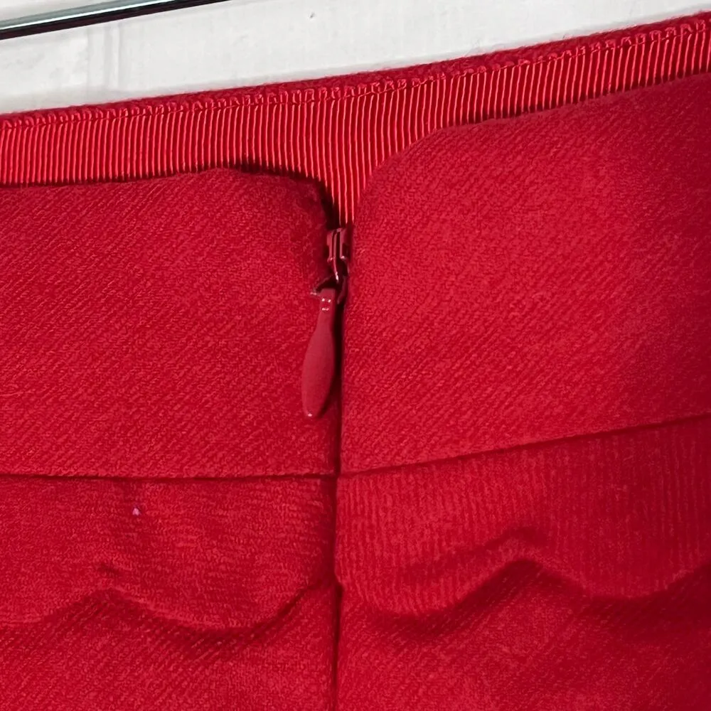 J.Crew  Scallop Edge Wool Skirt - Size 6 - Image 6