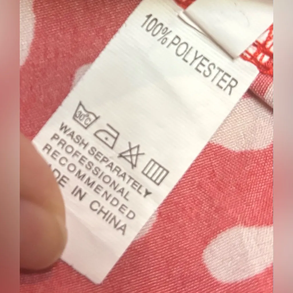 Woman’s Halter Dress Red & White Print Size Large Lightweight Summer Vacation - Image 4