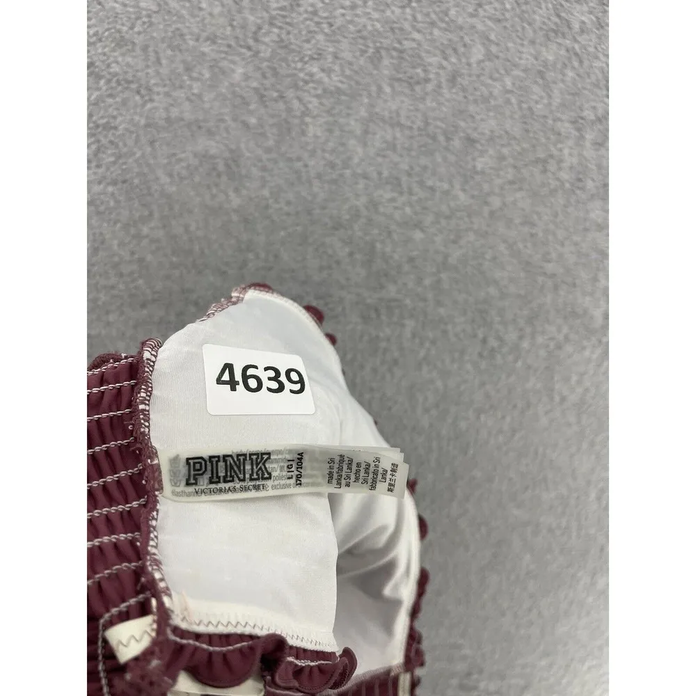 Pink Victoria's Secret Swim Top Ruched Mauve Pink Size Large off Shoulder - Image 3