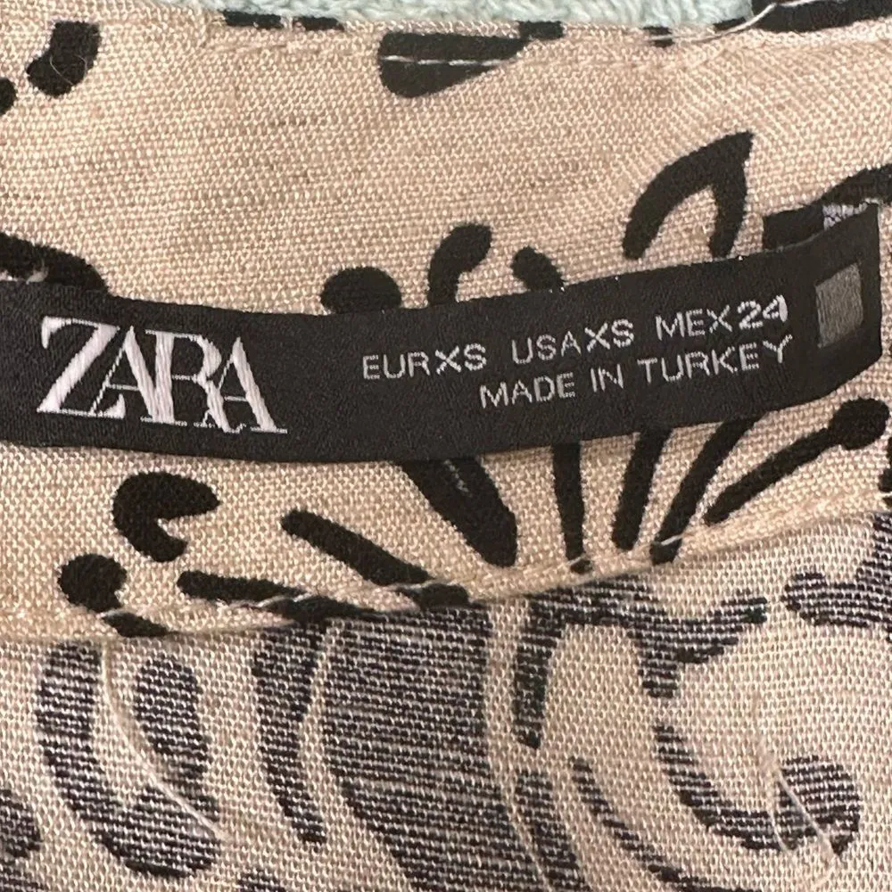 Zara sleeveless printed rustic short romper - Image 8