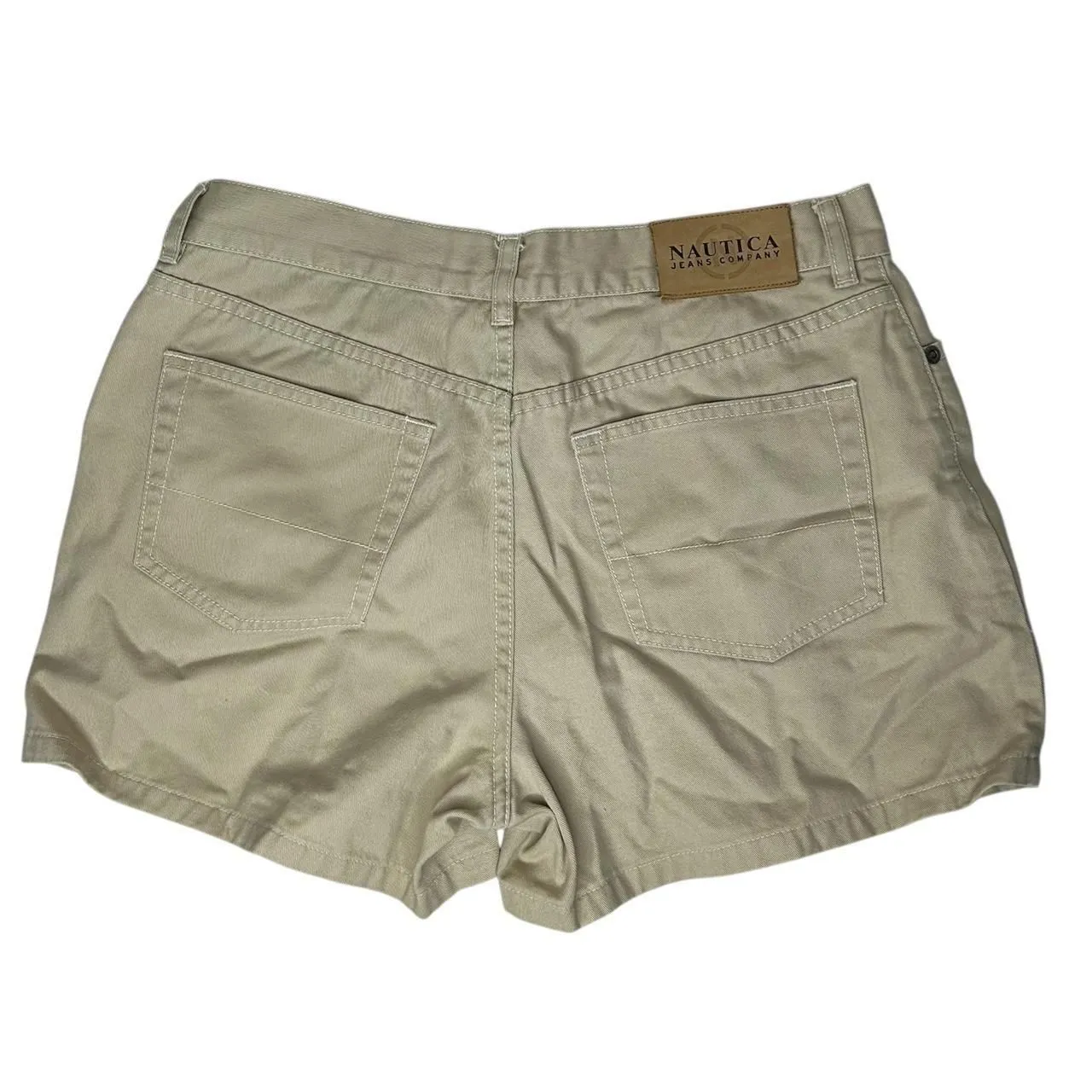 vintage Y2K 2000s retro  Nautica beige cargo khaki shorts - Image 3
