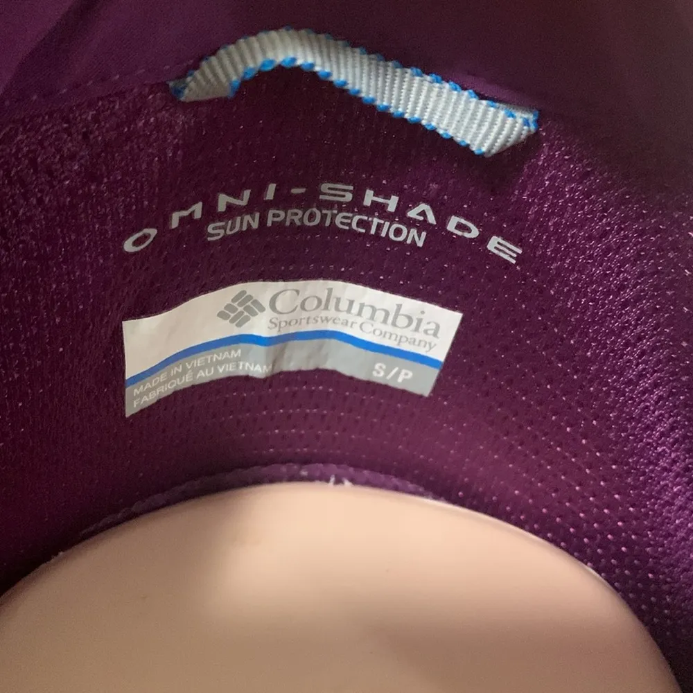 Columbia womens arrowhead trail stretch long sleeve shirt purple size SMALL - Image 9