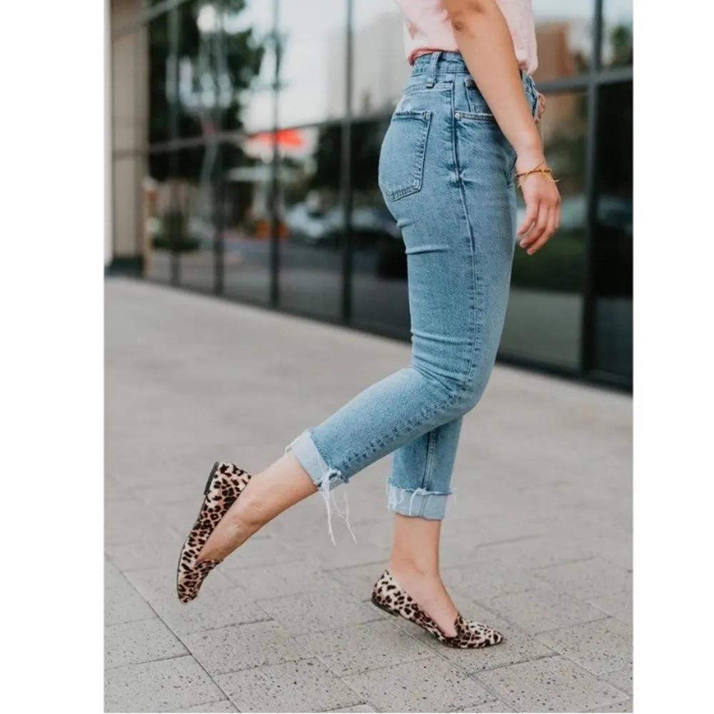 ROLLASOLE Into the Wild Leopard Print Flats Sm 5.5 6 6.5 Loafers Packable Travel Brown - Image 5