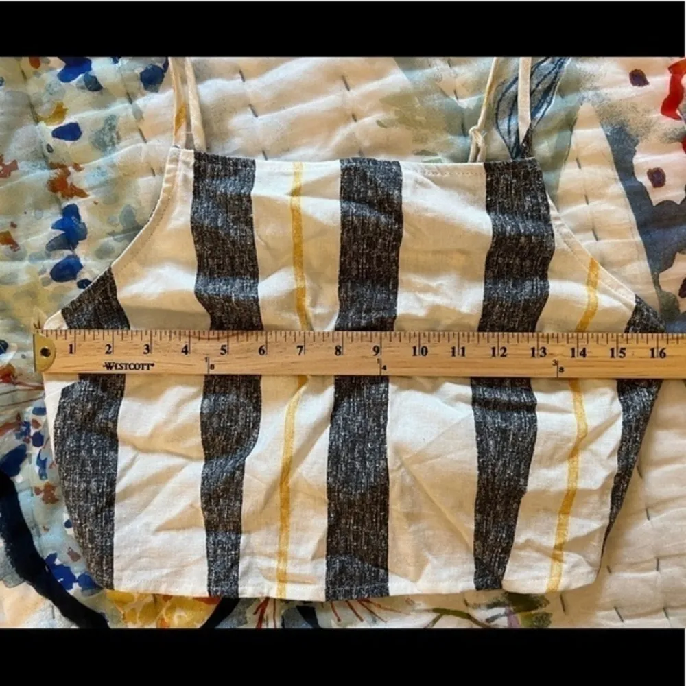 GYPSIES AND MOONDUST L Striped Smocked Crop Top - Image 9