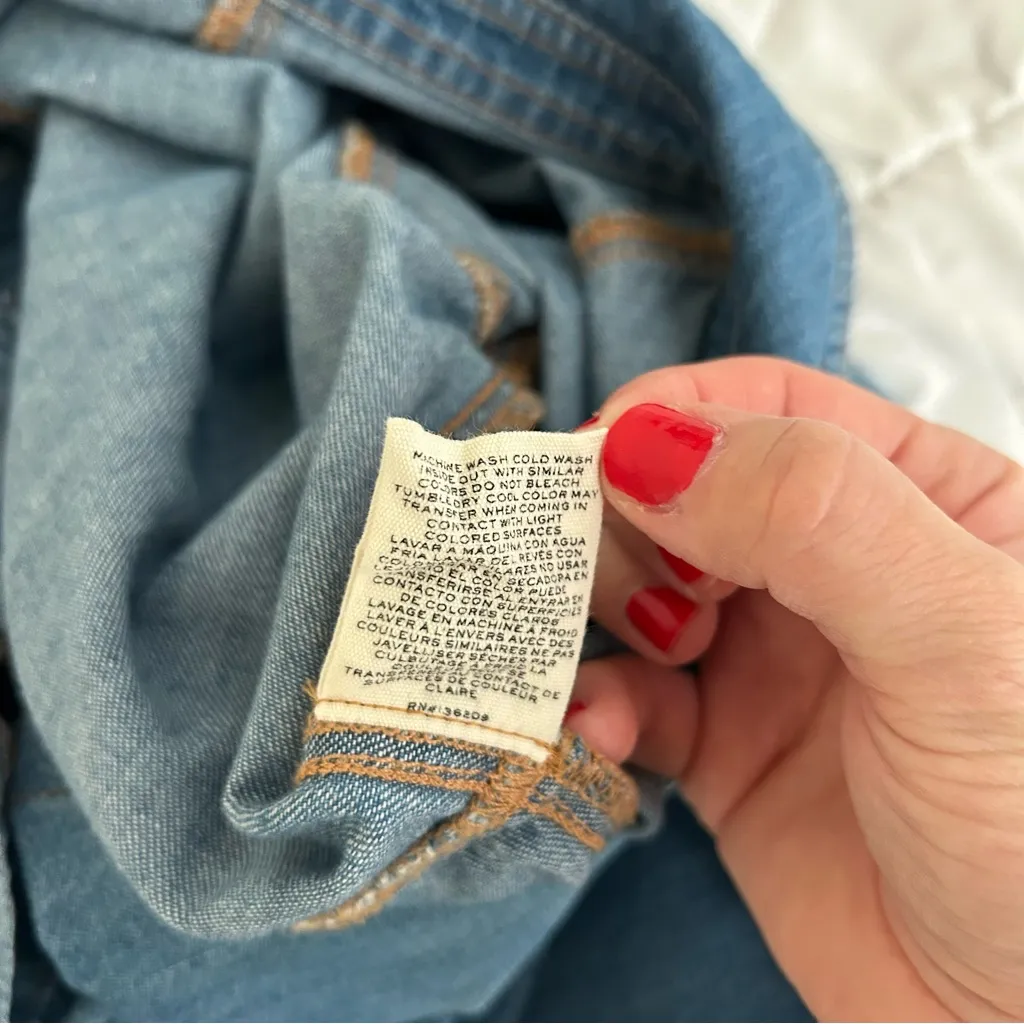 Hatch The Everyday Nursing Denim Jumpsuit blue Size M - Image 15