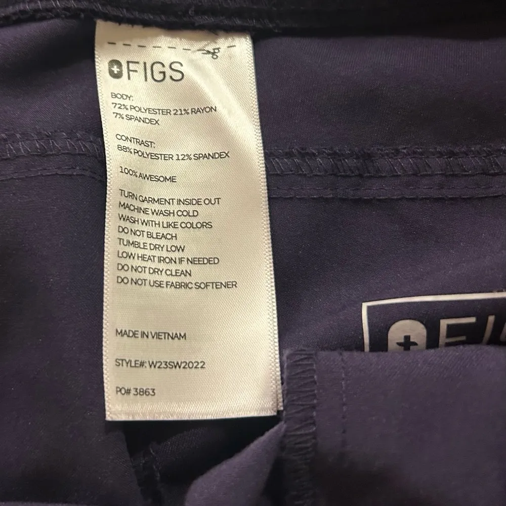 Figs Women’s Purple Technical Collection Scrub Pants Size Large - Image 9