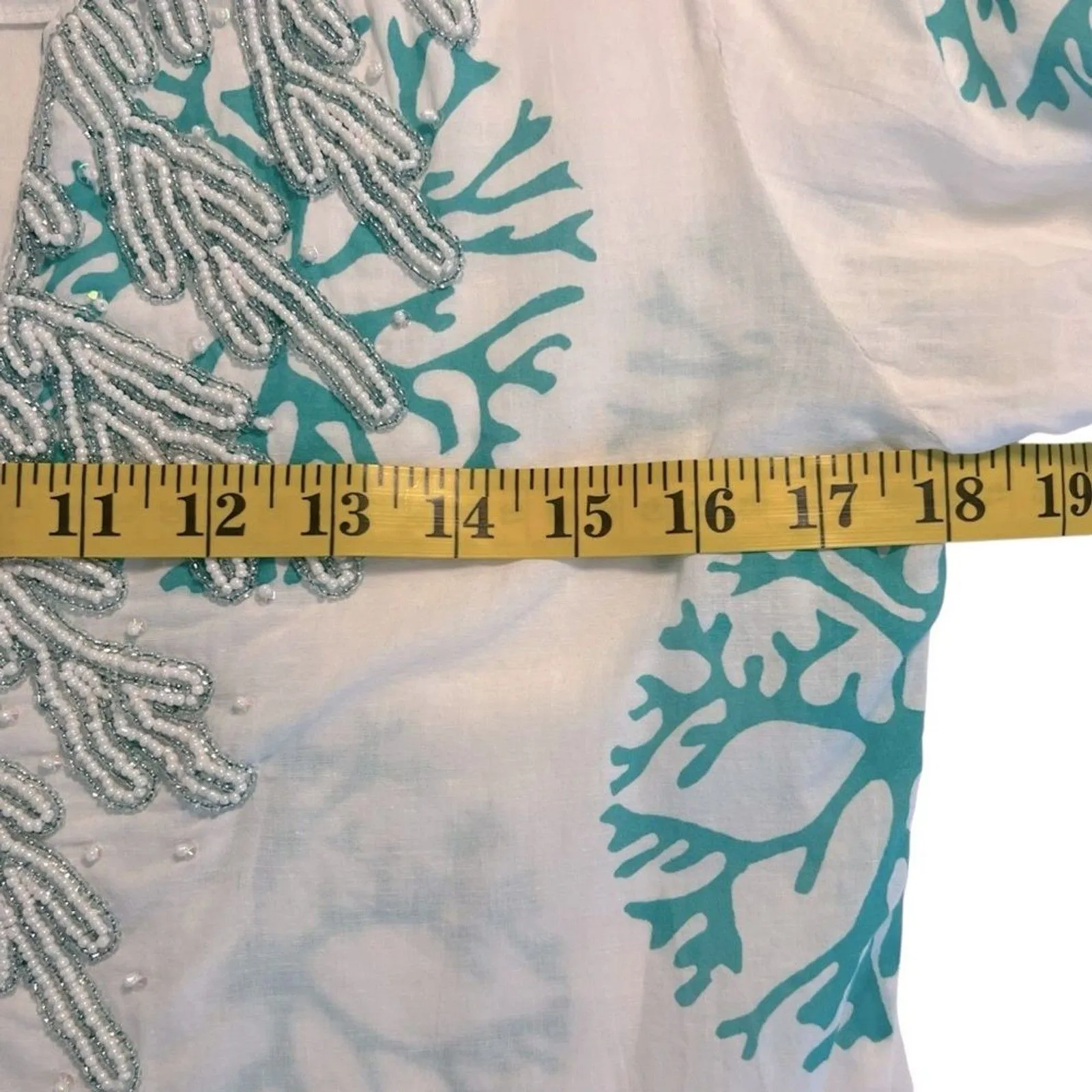 Barbara Gerwit Womens Beaded Swim Coverup Size XS Resort Beach Vacation Coastal White - Image 5