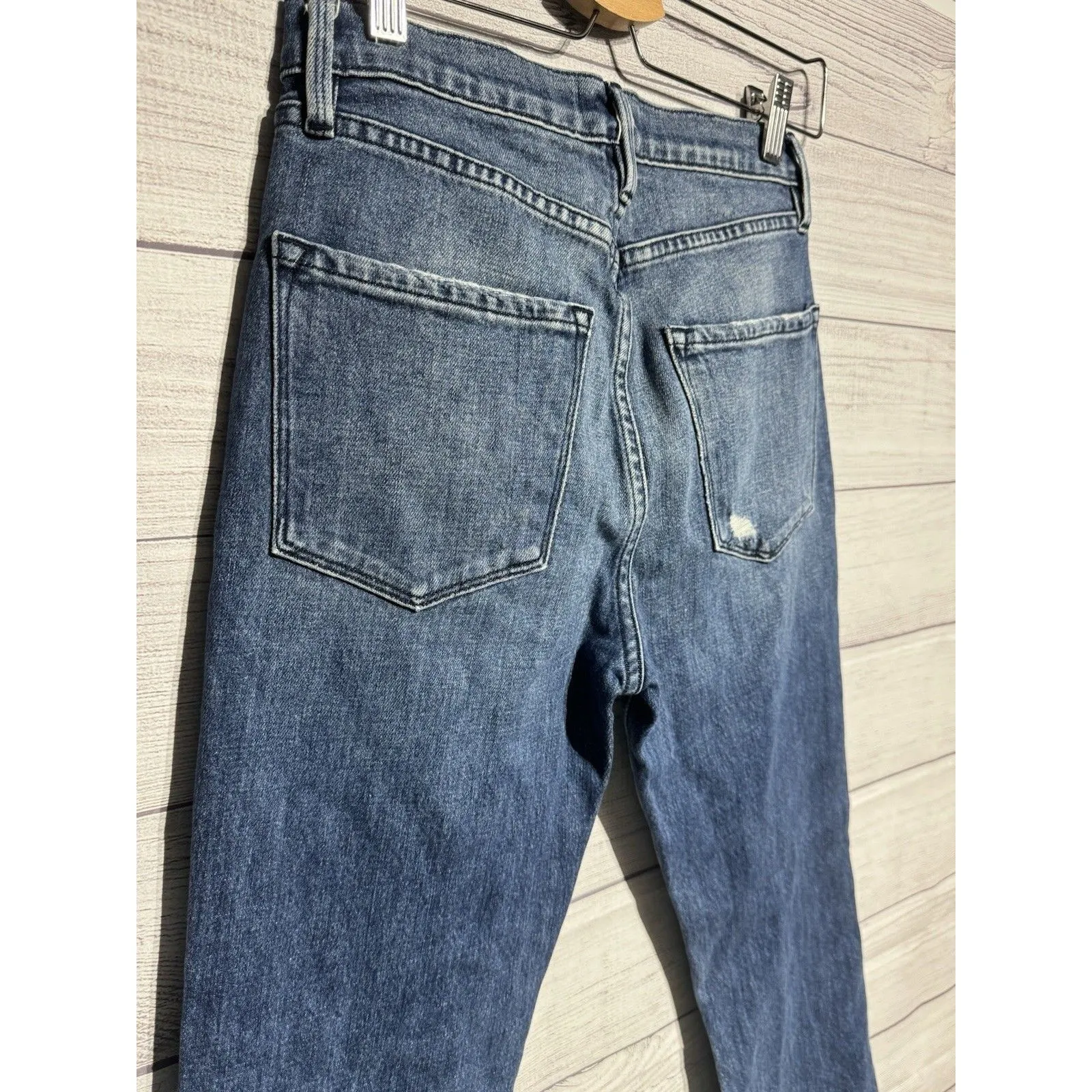 Frame  Women's Silver Washed Le High Straight Jeans Size 25 - Image 8