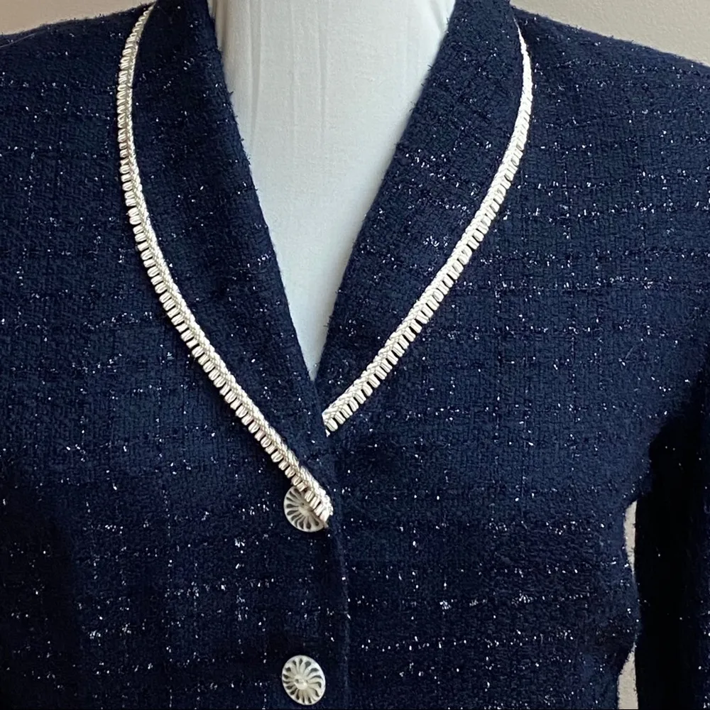 Danny & Nicole  Navy Sparkly Blazer/Jacket - Image 2