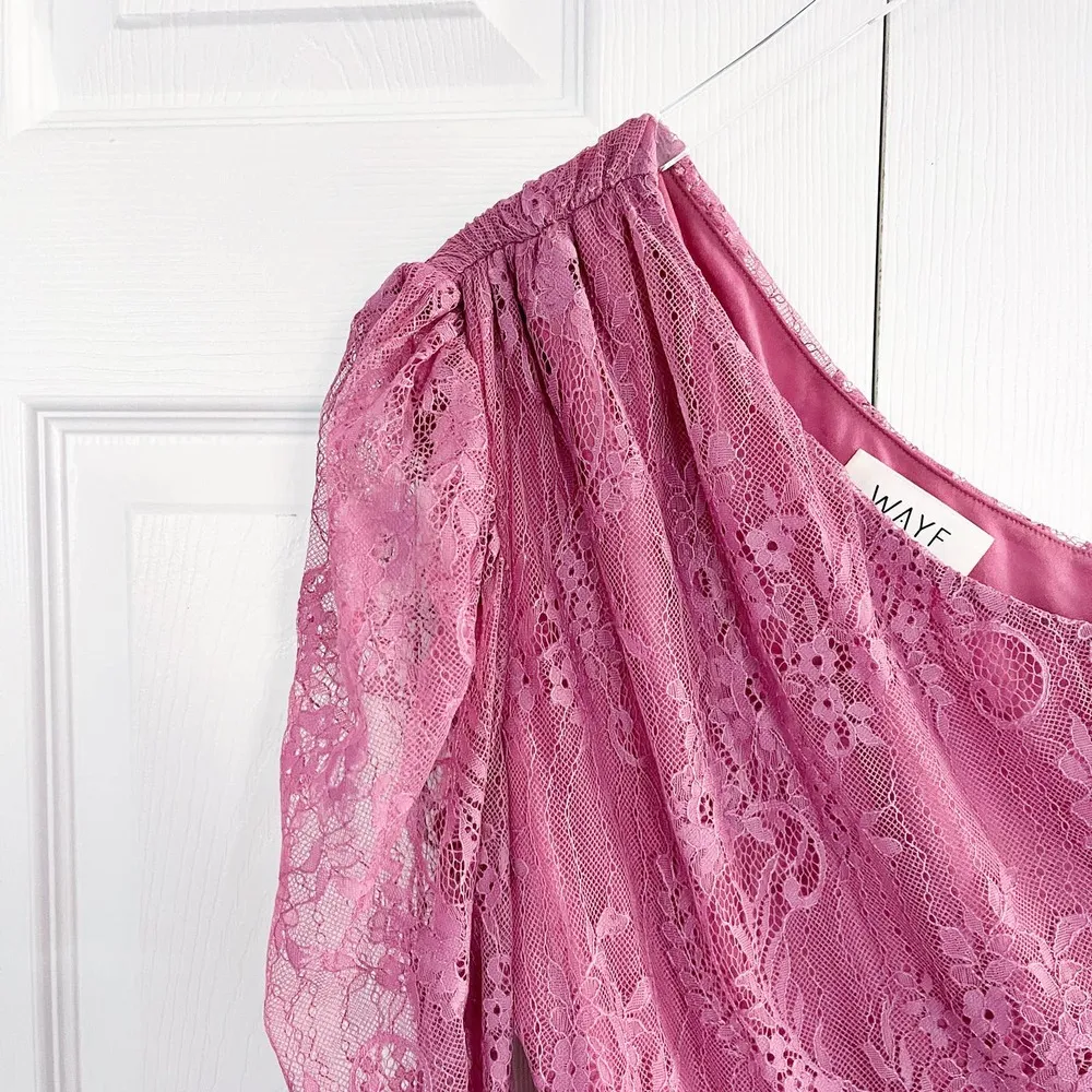 WAYF x Dede & Emily BFF Collection The Jess One-Shoulder Minidress in Pink - Image 3