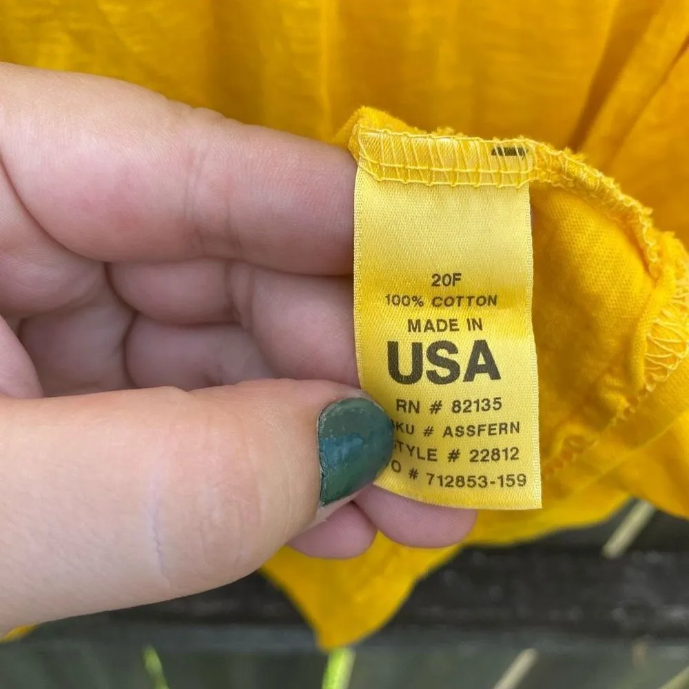 Fresh Produce Yellow Oversized Babydoll T-Shirt | M/L‎ - Image 3