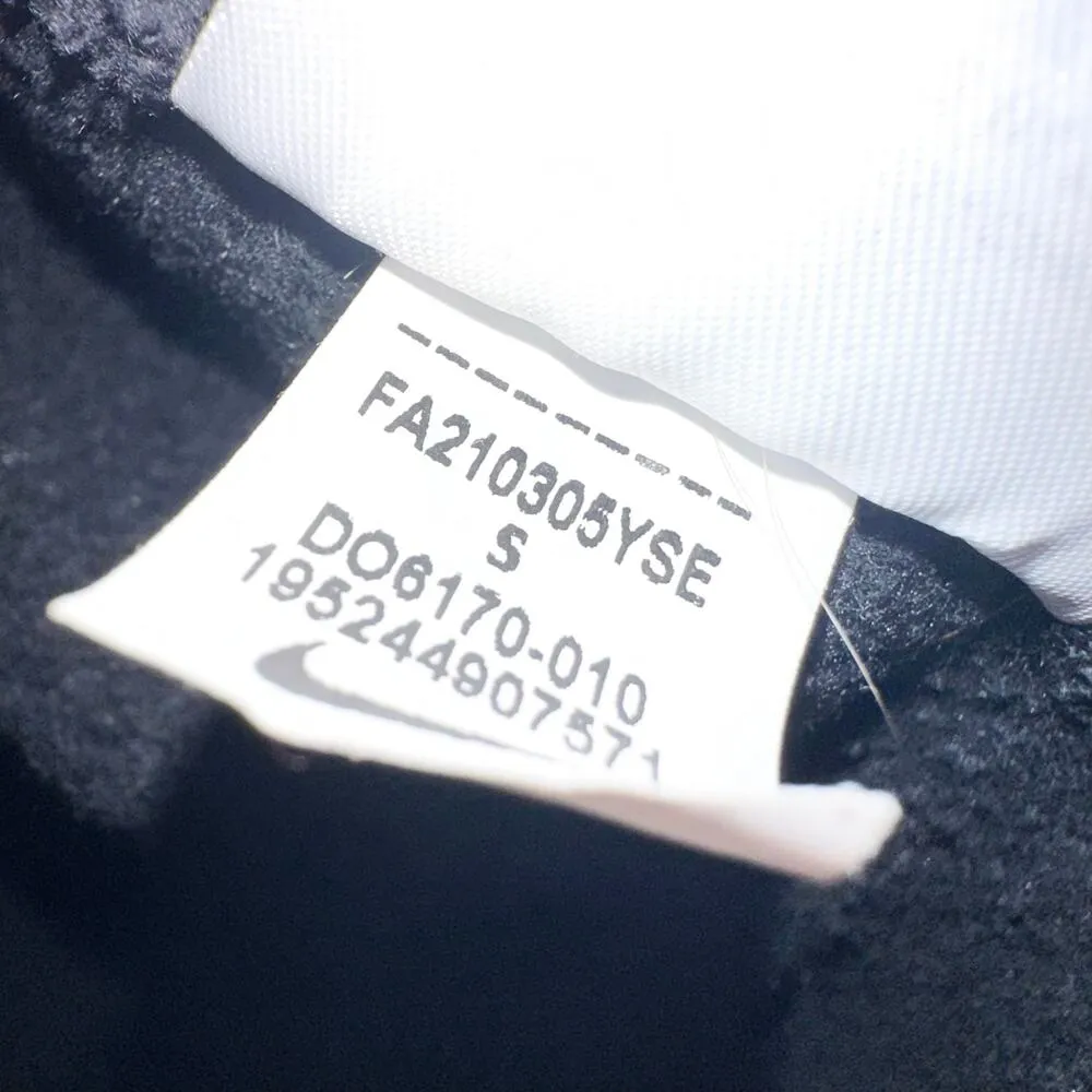 Nike Black Logo Twist Embroidered Floral Swoosh Hoodie Sweatshirt Women Small - Image 10