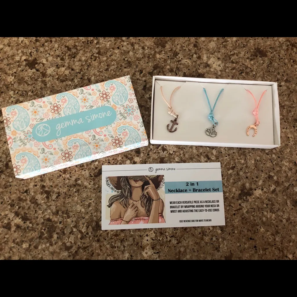 Gemma Simone Summer Vibes Rope Necklace +‎ Charms Blue - Image 2