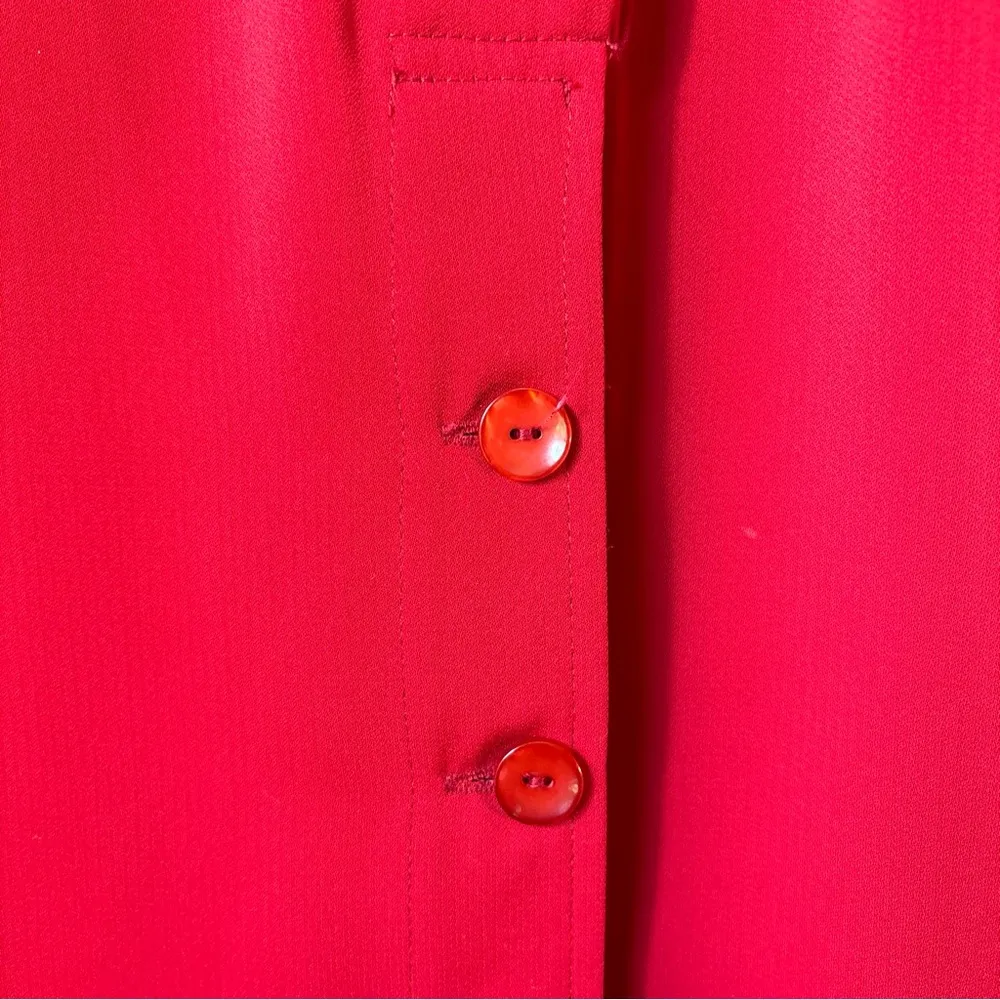 Vintage Harve Bernard red maxi skirt with button up slit. EUC size 8. - Image 6