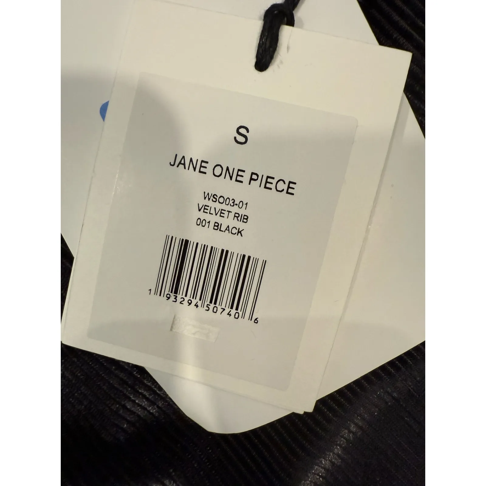 Onia Jane Ribbed Black Velvet Luxury One Piece Swimsuit $185 Small - Image 4