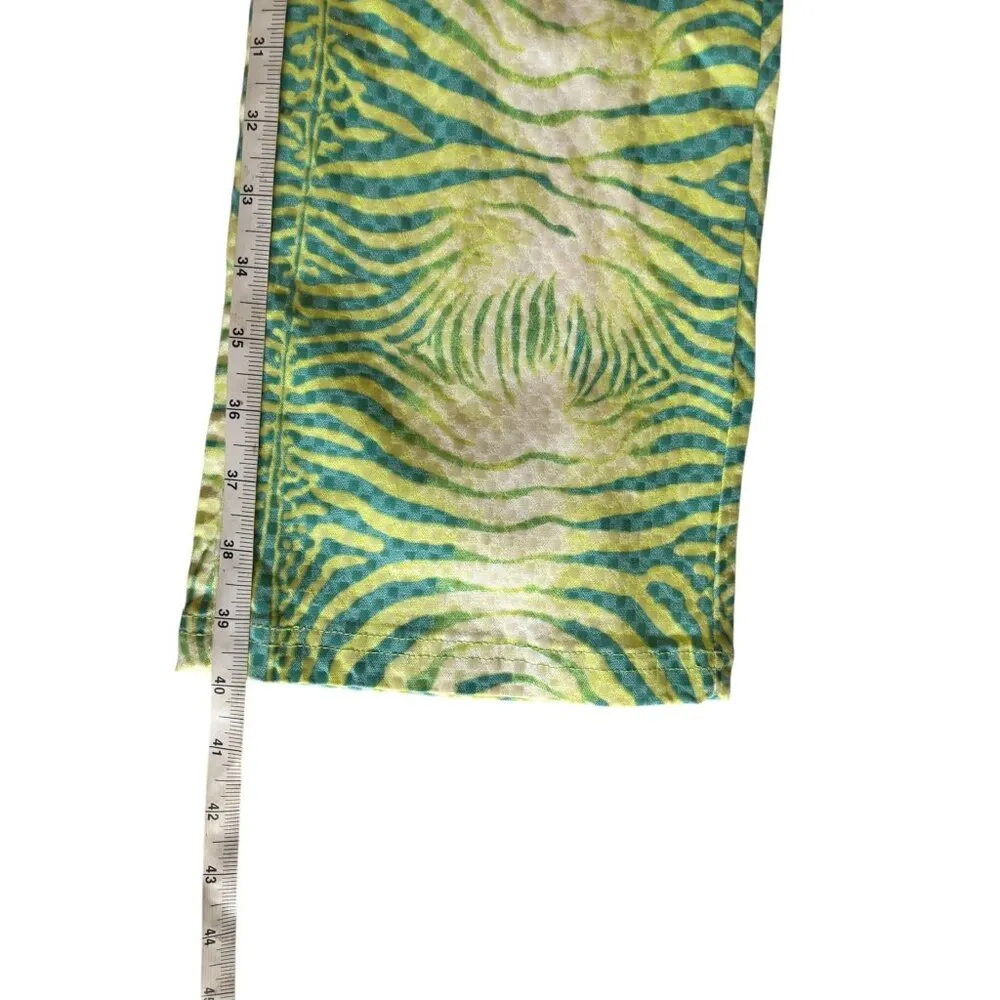 RVT Jeans Women's Lime Green & Yellow Pants Size 8 - Image 6