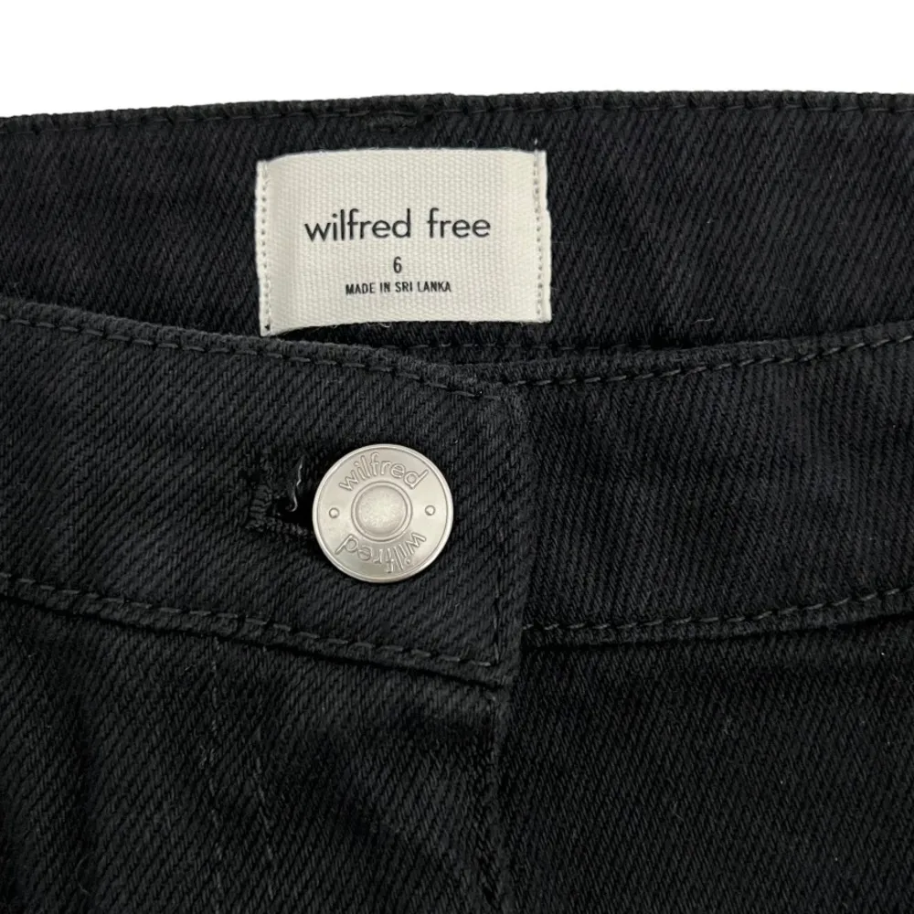 Wilfred Free Twostep Flare Leg High Waisted Jeans Black Women’s Size 6 - Image 9