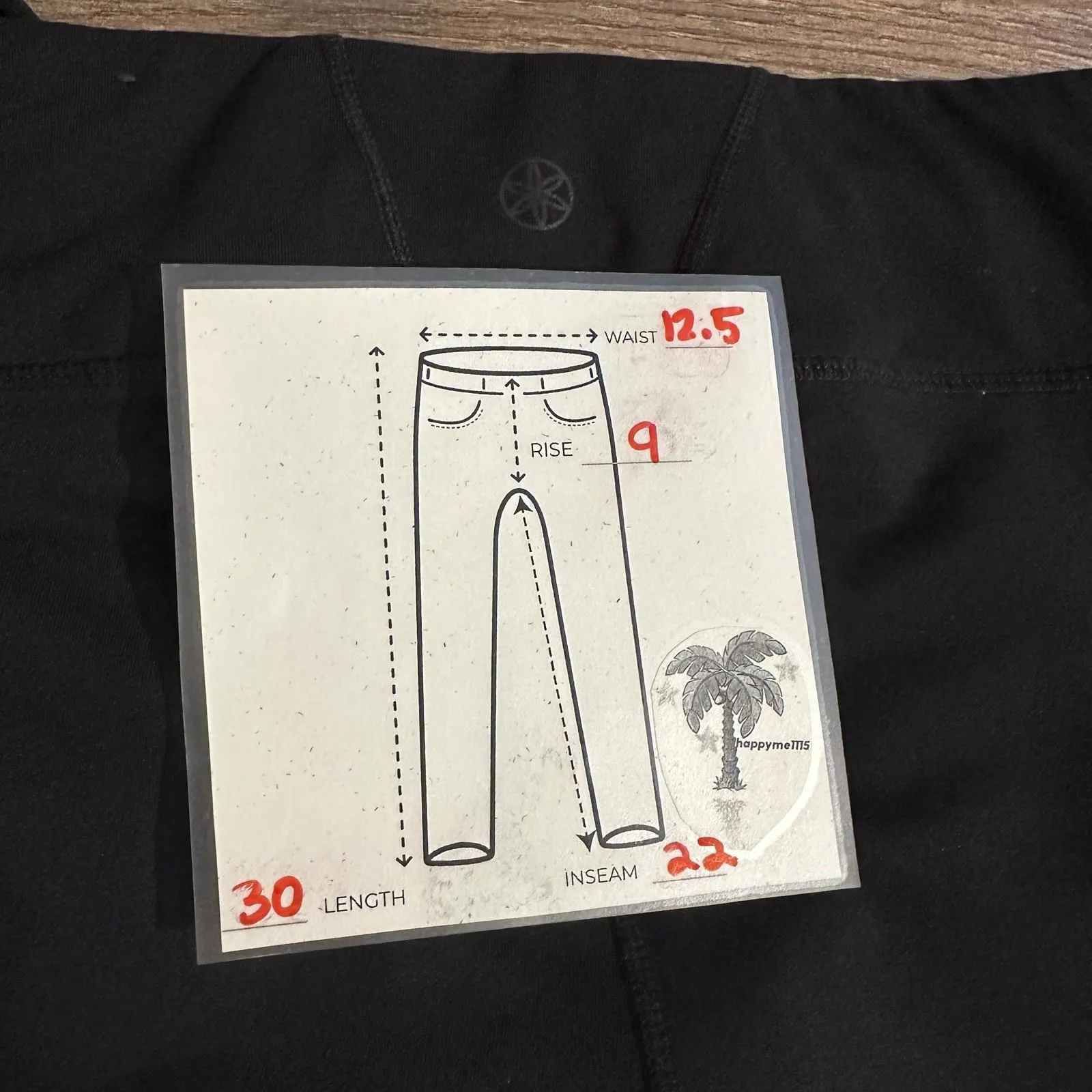 GAIAM Black w/Purple Pink Calf Sz Small Crop Capri Yoga Pants Leggings - Image 4